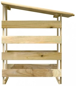 impregnált fenyőfa pergola tetővel 100 x 90 x 100 cm