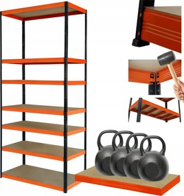 Tárolószekrény fém állvány Helios 270x90x60cm 7Px400kg Magas