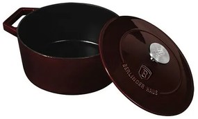 Berlinger Haus Öntöttvas edény fedővel Burgundy Line, 24 cm