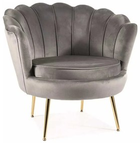 Ionia Velvet fotel, szürke