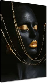 Vászonkép 80x120 Arannyal bevont fej