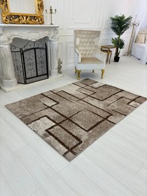 Nora 6035 bézs modern szőnyeg 120x170 cm