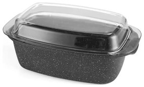 32×20×11 cm-es fekete sütőtepsi fedővel