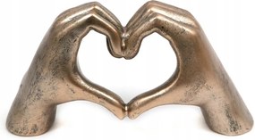 Szív Figura Kézzel Antik Arany 16x24cm A Szerelem Szimbóluma 15 25