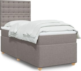 vidaXL tópszínű szövet rugós ágy matraccal 80 x 200 cm