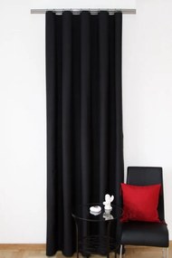 Dekoratív sötétítő függöny - fekete Hossz: 250 cm