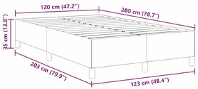 Ágykeret Szürke zöld 120 x 200 cm Bársony anyag