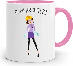 Rózsaszín Építész Bögre Ajándék fényképes nyomtatással