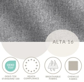 Szürke ágyneműtartós boxspring ágy 180x200 cm Blend – Maison de Rêve