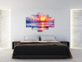 Kép - Színes művészi naplemente (150x105 cm)