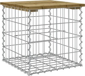 vidaXL impregnált fenyőfa gabion kerti pad 43 x 44 x 42 cm