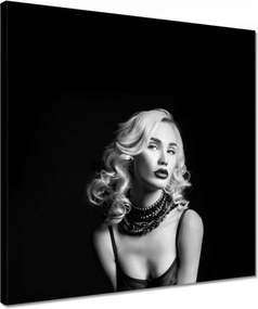 Vászonkép 40x40 Nő fekete-fehérben