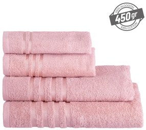 Rózsaszín frottír pamut törölköző 30x50 cm Simple – Casa Selección