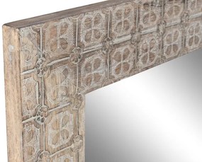 Antikolt fali tükör mangófa kerettel 76,5x3x122 cm
