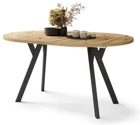 Bővíthető étkezőasztal ARTUR artisan tölgy/fekete