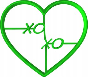 Prémium Mézeskalács és keksz lyukasztó Valentin Nap Szív Xo 8cm