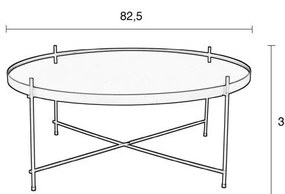 Cupid XXL rézszínű dohányzóasztal - Zuiver