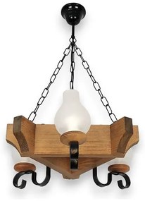 Brilagi - Csillár láncon QUEEN 3xE14/40W/230V bükkfa