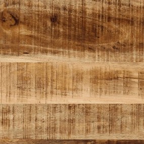 tömör mangófa és vas tálalóasztal 112x36x76 cm