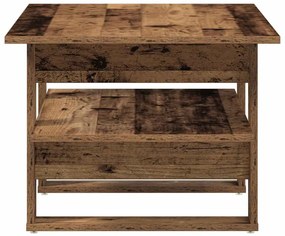 antik fa színű szerelt fa dohányzóasztal 102 x 55 x 42 cm
