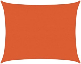 vidaXL narancssárga négyszögletű HDPE napvitorla 160 g/m² 6x7 m