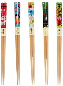 Natúr színű fa evőpálcika szett 5 db-os Japanese Heritage – Rex London