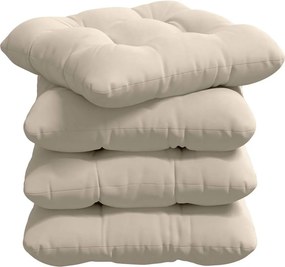 vidaXL Ülőpárnák 4 pcs Bézs 40 x 40 cm Mikroszálas Szövet