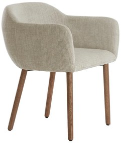 Bézs kárpitozott karfás étkezőfotel szett 2 db-os Blaine – Light & Living