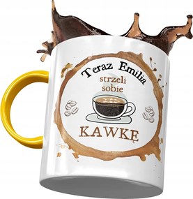 Sárga Bögre Emilia Barátnő Feleség Ajándék Nyomtatott Fotóval