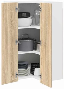 Függő szekrény Riga Sonoma tölgy és fehér 57 x 57 x 100 cm