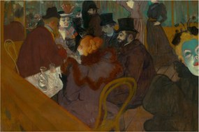 Kép - Henri de Toulouse-Lautrec, At the Moulin Rouge, reprodukciók (90x60 cm)