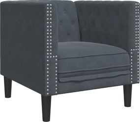 vidaXL sötétszürke bársony Chesterfield kanapé