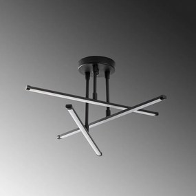 Fekete LED mennyezeti lámpa 26x51 cm Ledflower – Opviq lights