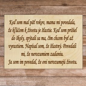 Fa jel a szöveggel - Az élet kulcsa | SENTOP