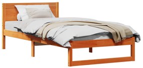 Ágykeret Viasz barna Tömör fa 90 x 200 cm Masszív