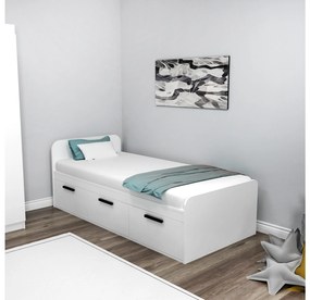 Egyszemélyes ágy 90 cm Accer (fehér). 1107687