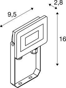 SLV 1006191 FLOODI Kültéri Reflektor Antracit LED IP65