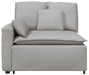 felhőszürke moduláris kanapé karfás végmodul párnákkal 100 cm