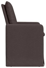 Étkező Székek 2 pcs sötétbarna 57 x 67 x 98 cm szövet