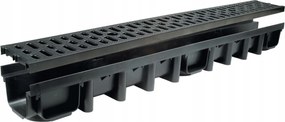Lineáris vízelvezetés 1000x98x131mm 1,5 Tony Max-drain rács fekete Pp