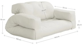 Hippo fehéres bézs kanapé 140 cm - Karup Design