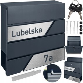 Modern PostalĂĄda Antracit GravĂrozott CĂmmel