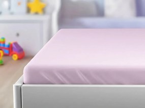Jersey világoslila lepedő gyerekágyhoz 70 x 140 cm