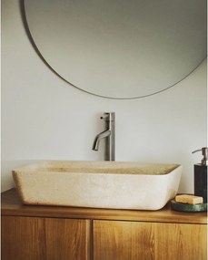 Bézs kő mosdókagyló 55x35 cm Darnen – Kave Home