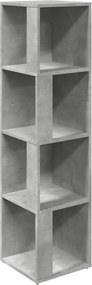 vidaXL betonszürke szerelt fa sarokszekrény 33 x 33 x 132 cm