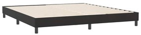 vidaXL fekete bársony rugós ágy matrac nélkül 180x220 cm