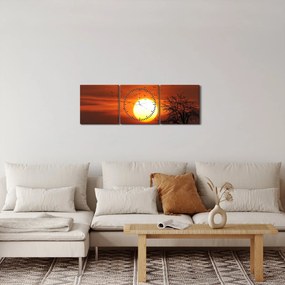 Kép - Naplemente (órával) (90x30 cm)