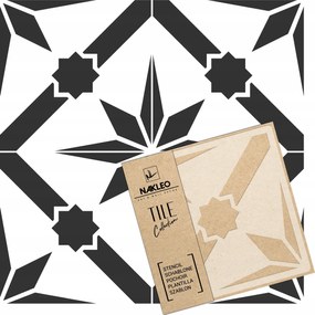 Festősablon Csempe Többször felhasználható 25x25cm Geometria Sagarra Star