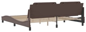barna műbőr ágykeret matrac nélkül Zadar 200 x 200 cm