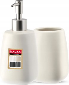 Fürdőszobai Wc Szett Fürdőszobai Szappan Adagoló Bögre Fehér Kerámia 2in1